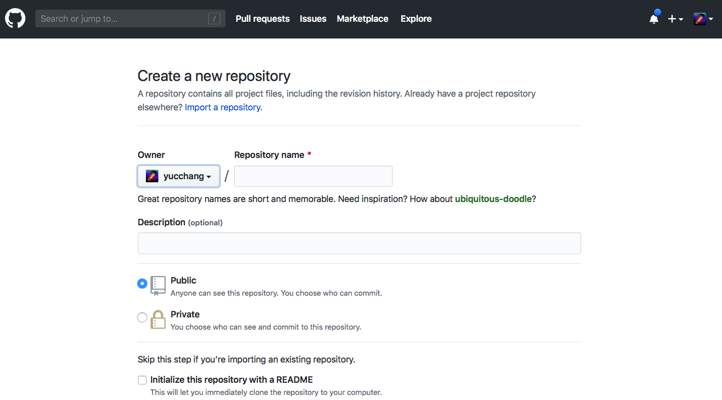 Create a repo